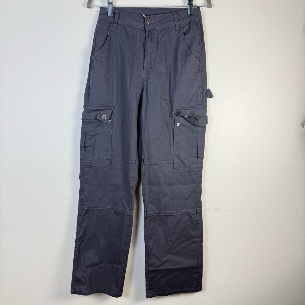 NVFelix Women Cargo Grey Pants Small 6‎ Pocket Casual Streetwear Trendy Y2K NEW